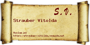 Strauber Vitolda névjegykártya